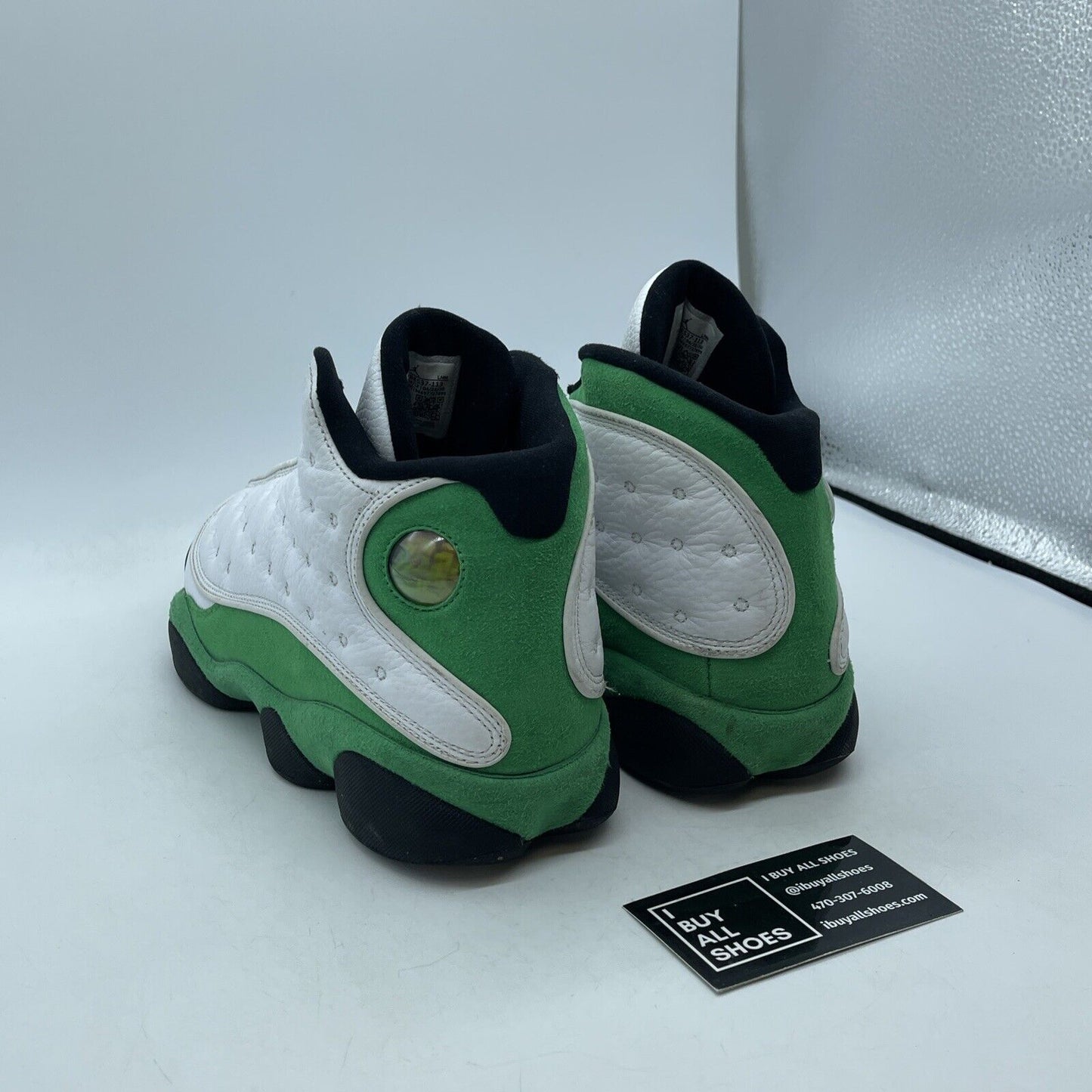Size 9 - Jordan 13 Retro Lucky Green Black White Suede Leather (DB6537-113)