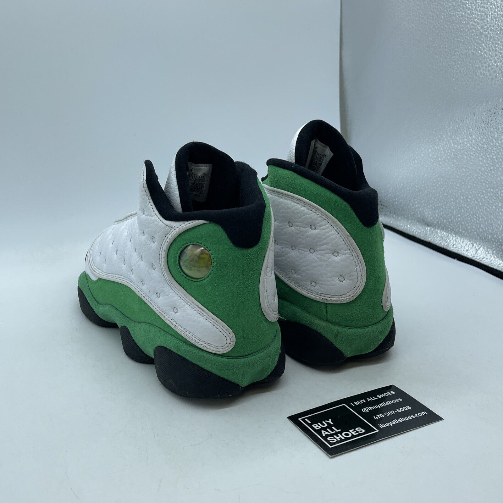 Size 9 - Jordan 13 Retro Lucky Green Black White Suede Leather (DB6537-113)