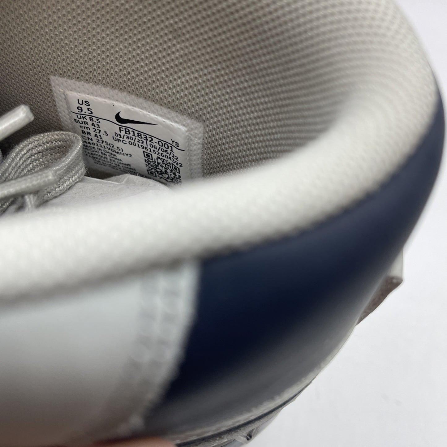 Size 9.5 - Nike Terminator High Georgetown Grey Blue Leather (FB1832-001)