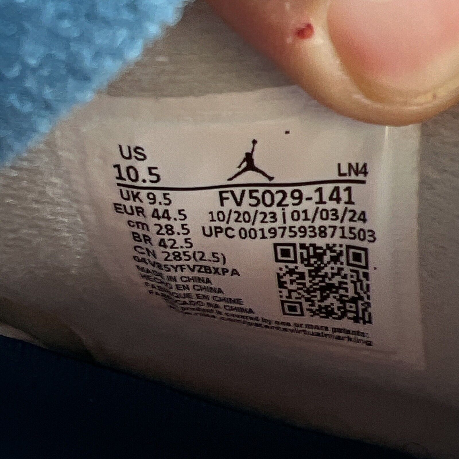 Size 10.5 - Air Jordan 4 Retro 2024 Military Blue White Leather (FV5029-141)