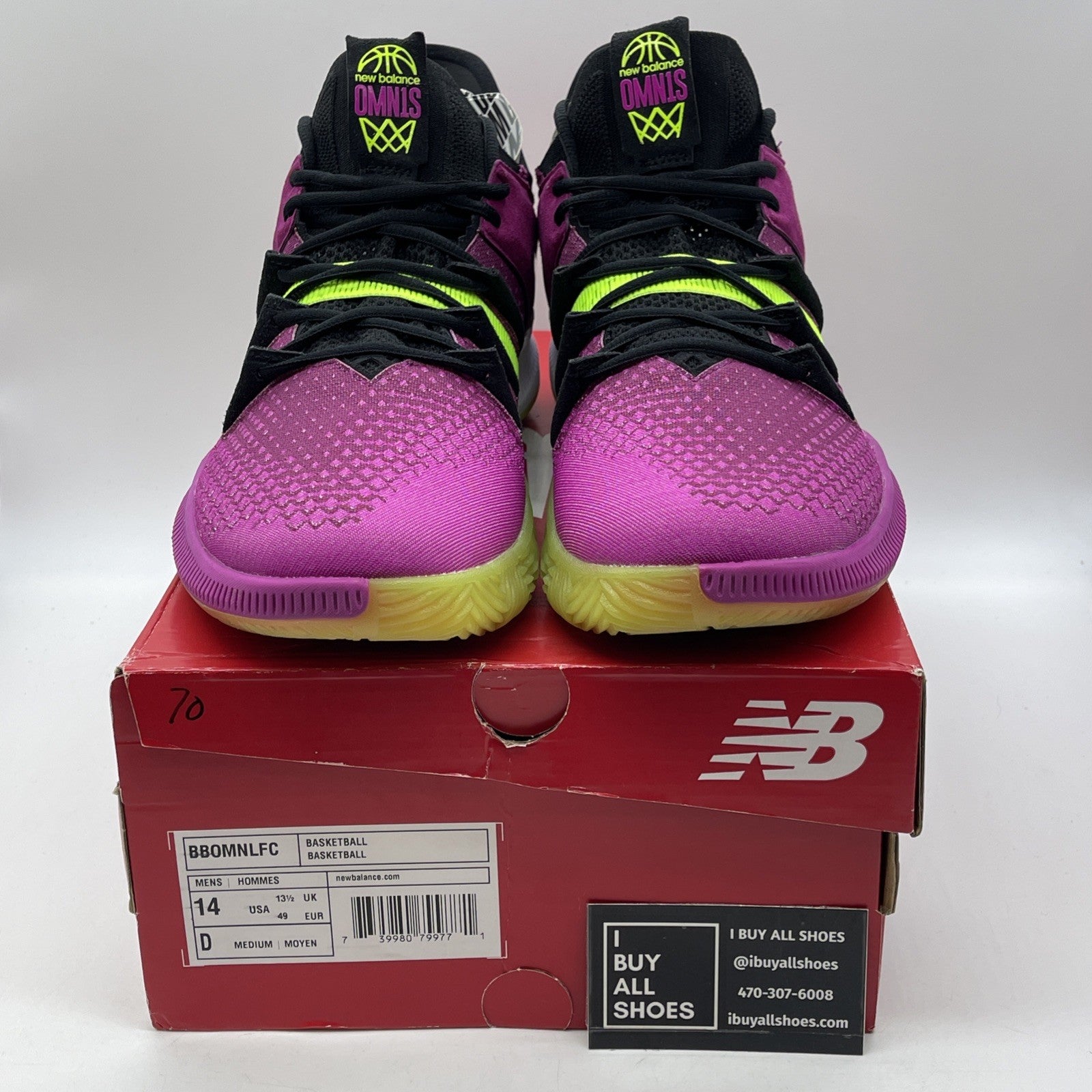 Size 14 - New Balance OMN1S Low Purple Green Black Suede 2020 (BB0MNLFC)