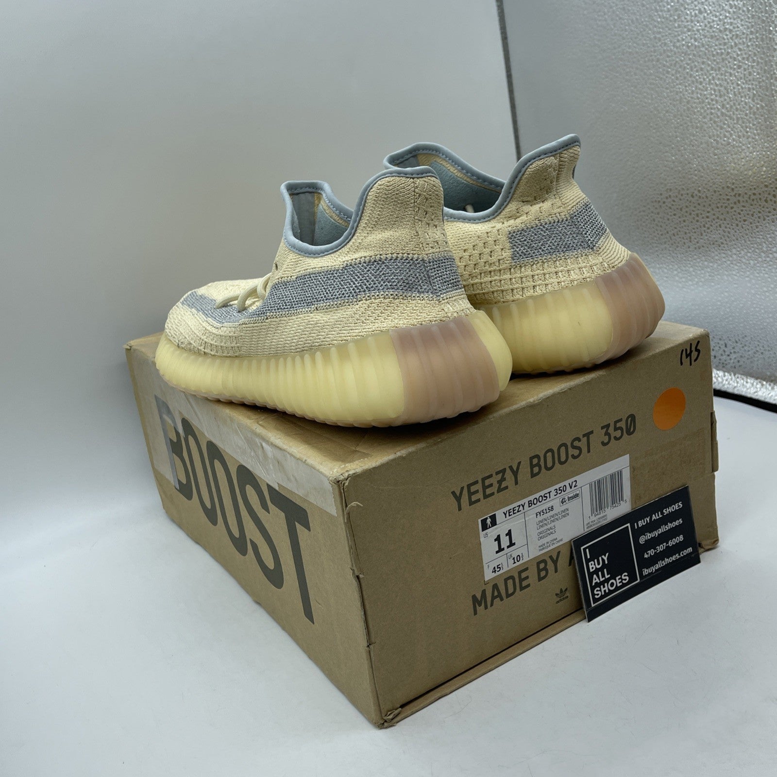 Size 11 - adidas Yeezy Boost 350 V2 Linen Yellow Grey Suede (FY5158)