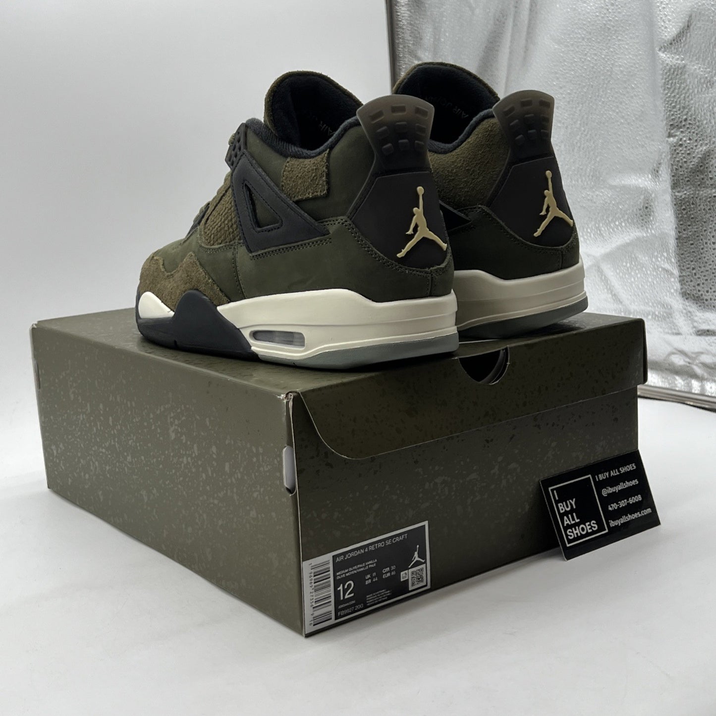 Size 12 - Air Jordan 4 SE Retro Low Craft - Olive (FB9927-200)