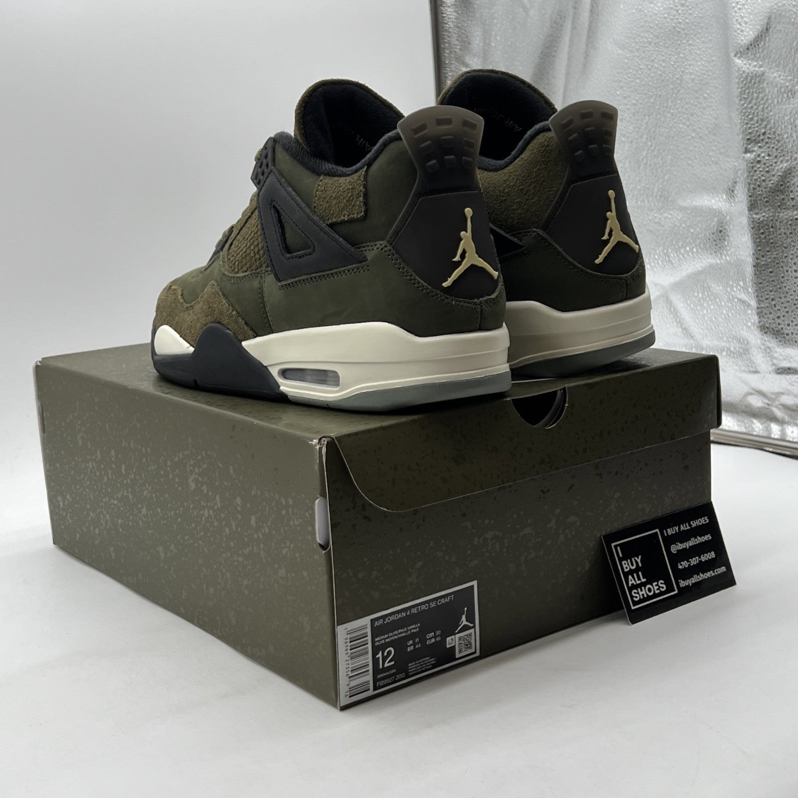 Size 12 - Air Jordan 4 SE Retro Low Craft - Olive (FB9927-200)