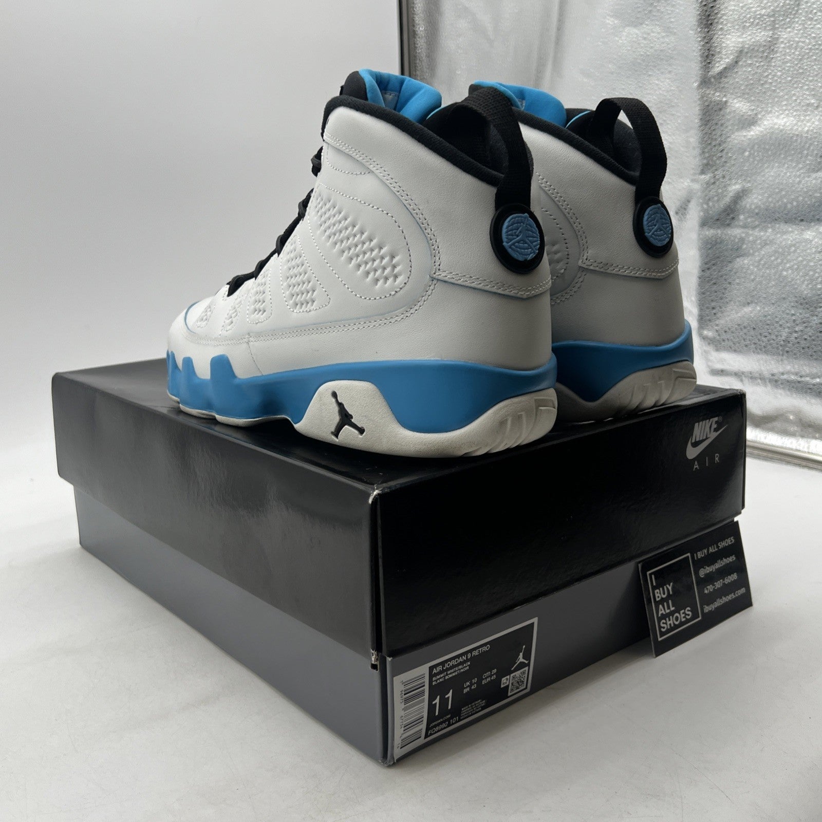 Size 11 - Air Jordan 9 Retro 2024 Powder Blue (FQ8992-101)