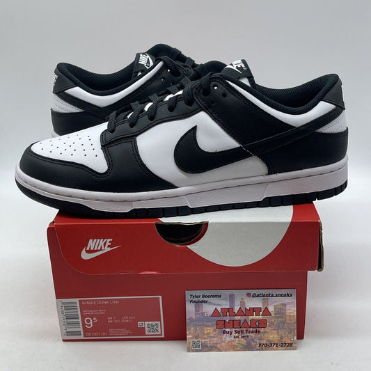 Size 9.5W - Nike Dunk Low Black White Leather (DD1503-101)