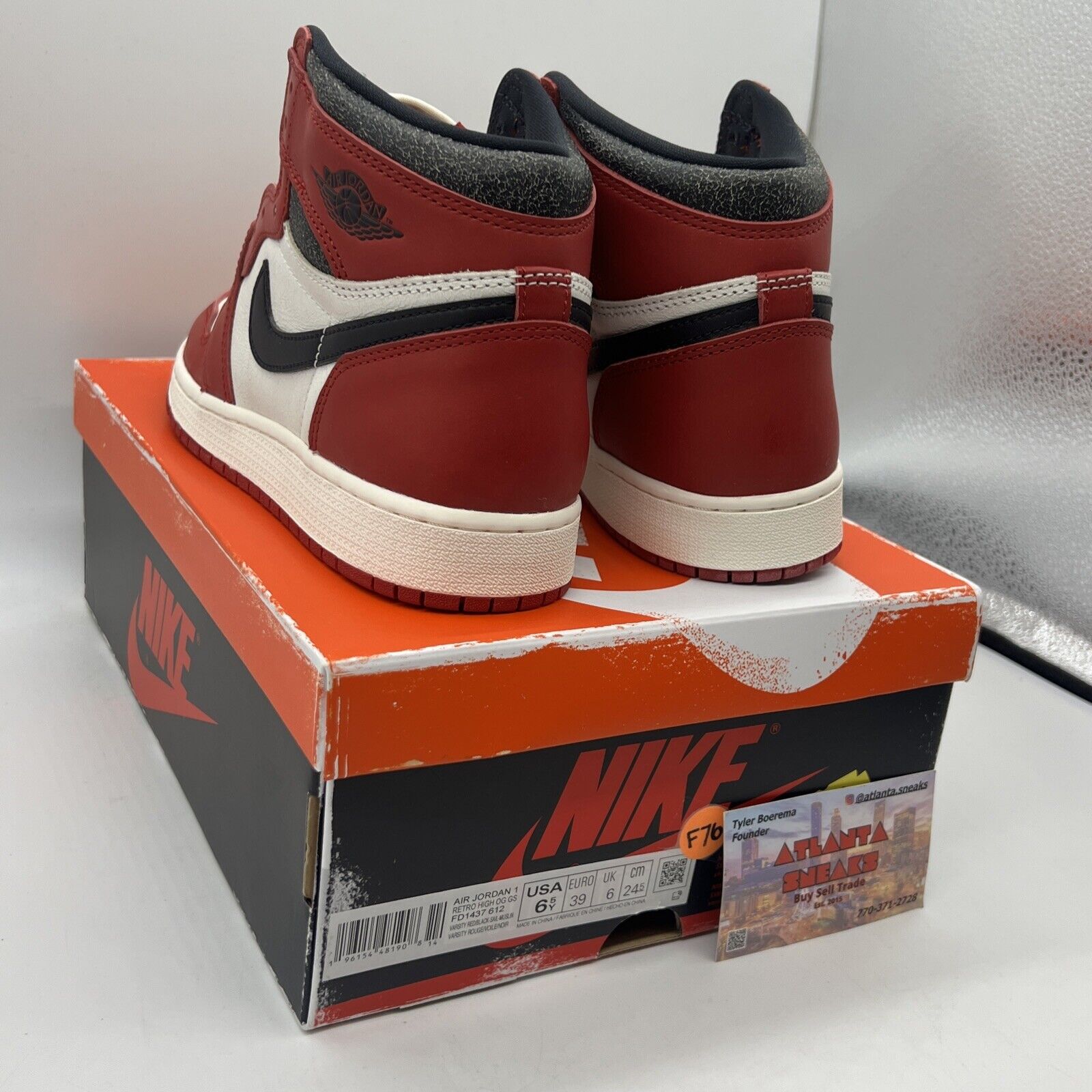 Size 6.5 - Jordan 1 Retro High OG Chicago Lost & Found 2022 Brand New Og All