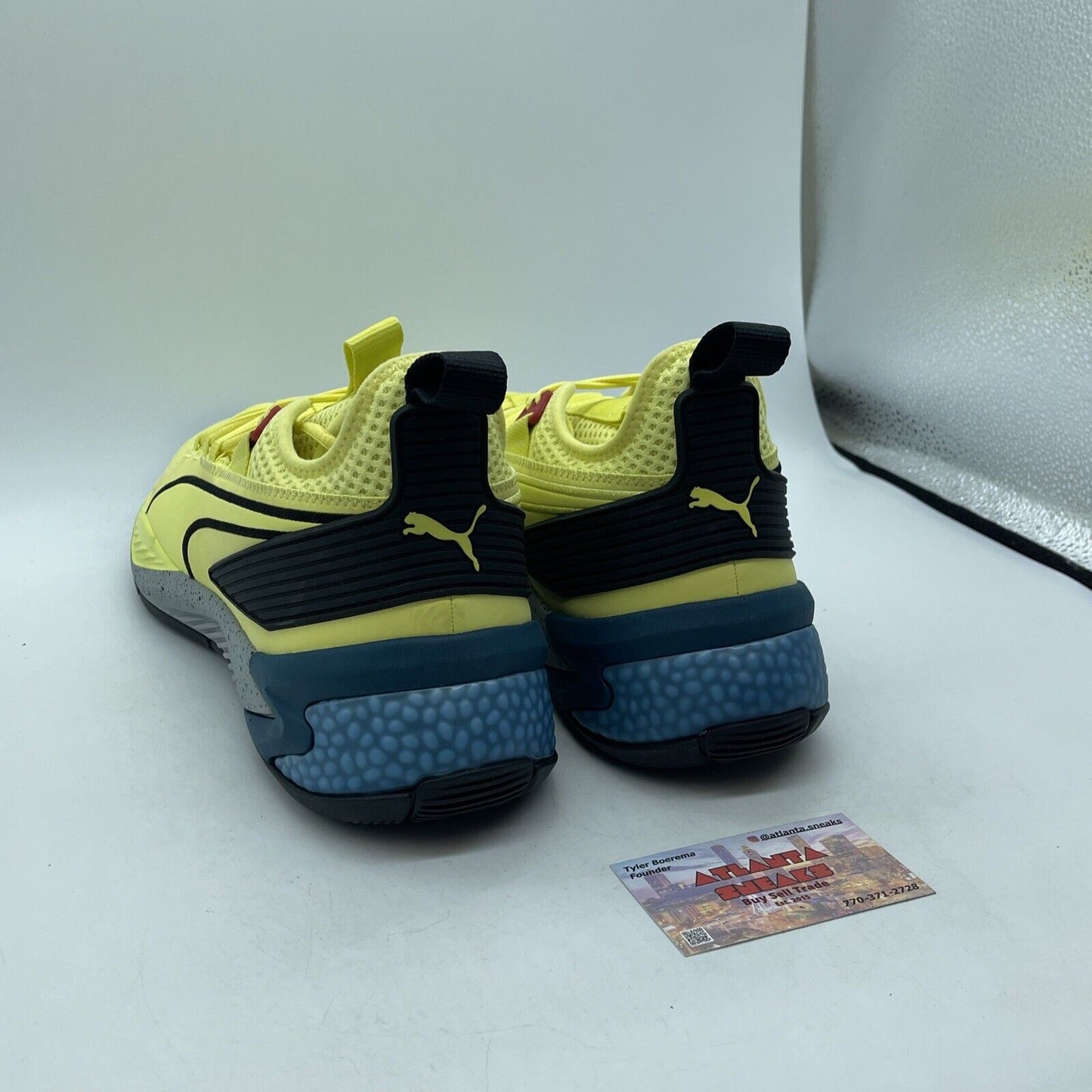 Size 13 - PUMA Uproar Spectra Yellow Black Blue Red Suede Leather  (192979-03)