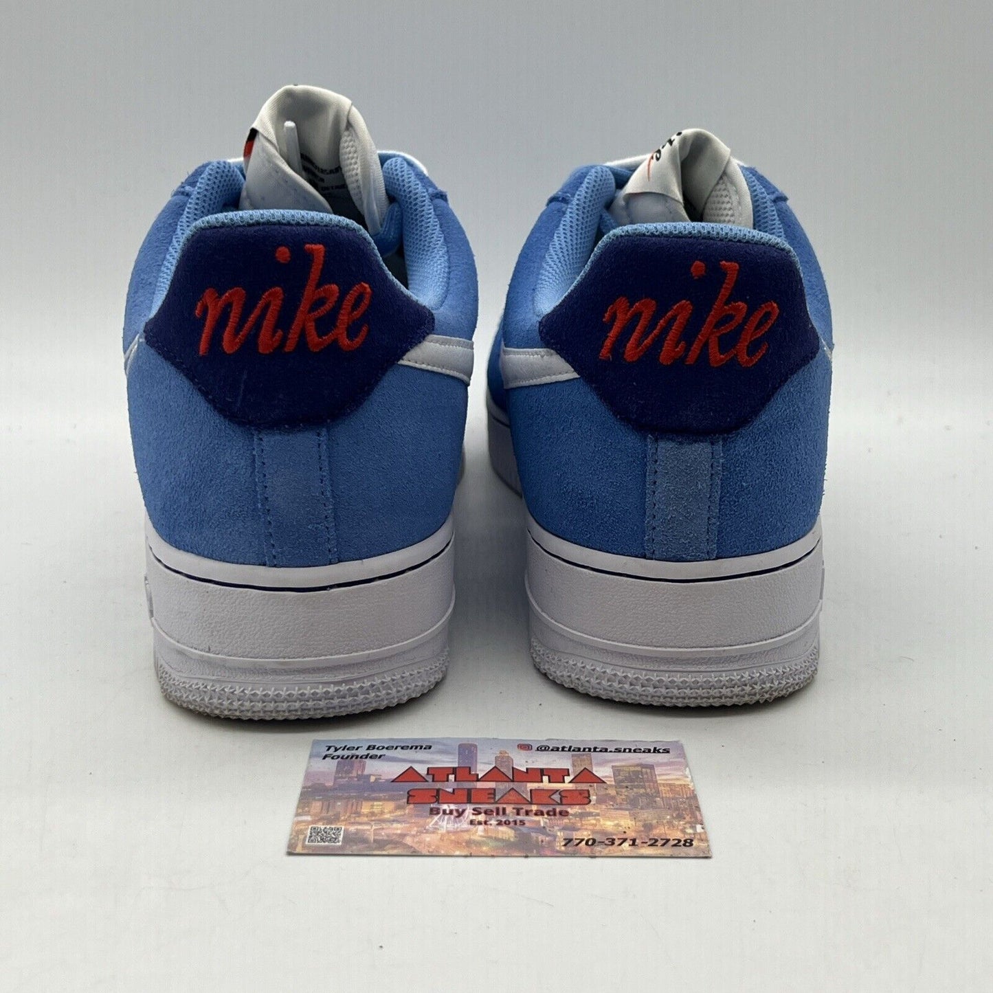 Size 10.5 - Nike Air Force 1 '07 LV8 First Use - University Blue White Leather