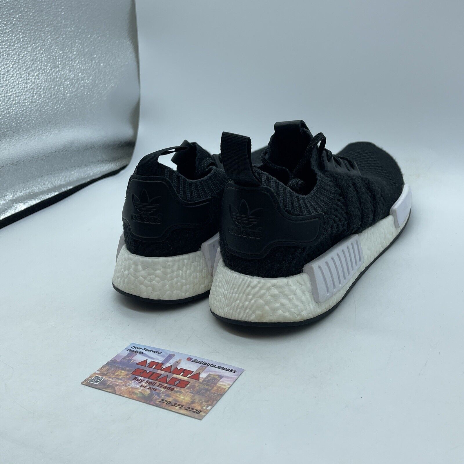 Size 9 - adidas A Ma Maniere x Invincible x NMD_R1 Primeknit Core Black Suede
