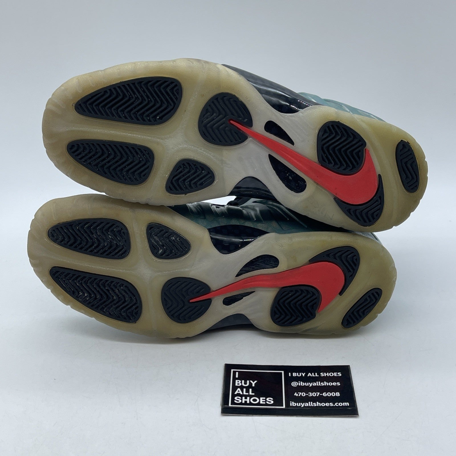 Size 7Y (GS) - Nike Little Posite One Mid Gone Fishing Green Black (644791-300)