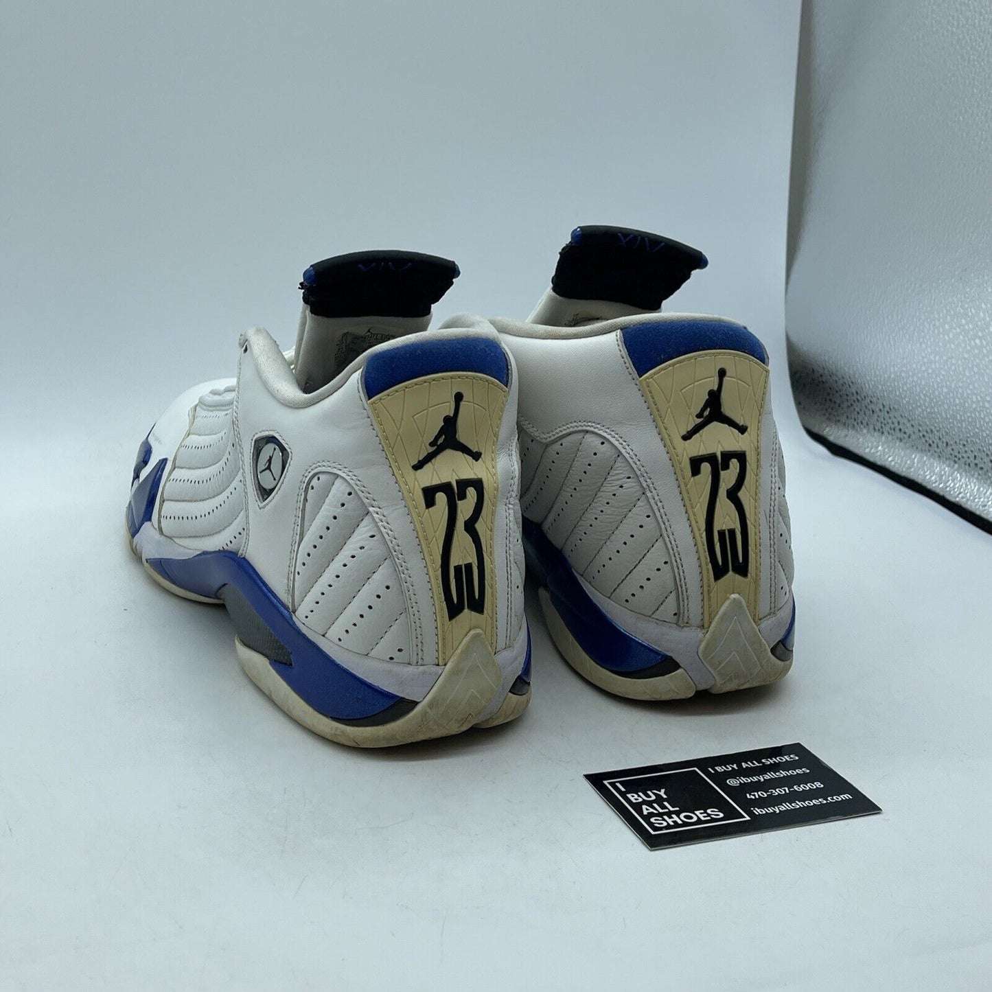 Size 12 - Air Jordan 14 Retro Hyper Royal Blue White Leather (487471-104)