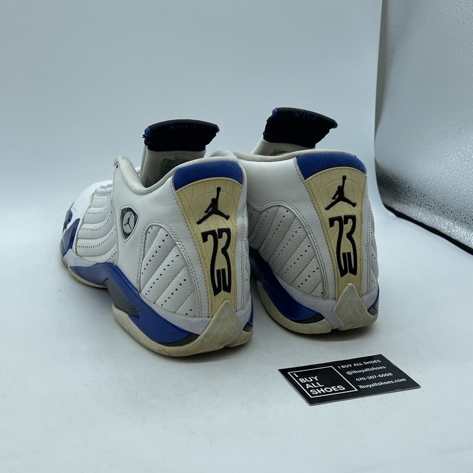 Size 12 - Air Jordan 14 Retro Hyper Royal Blue White Leather (487471-104)