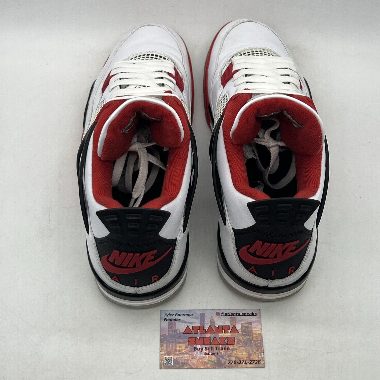 Size 12 - Jordan 4 Retro OG Mid Fire Red White Black Leather (DC7770-160)