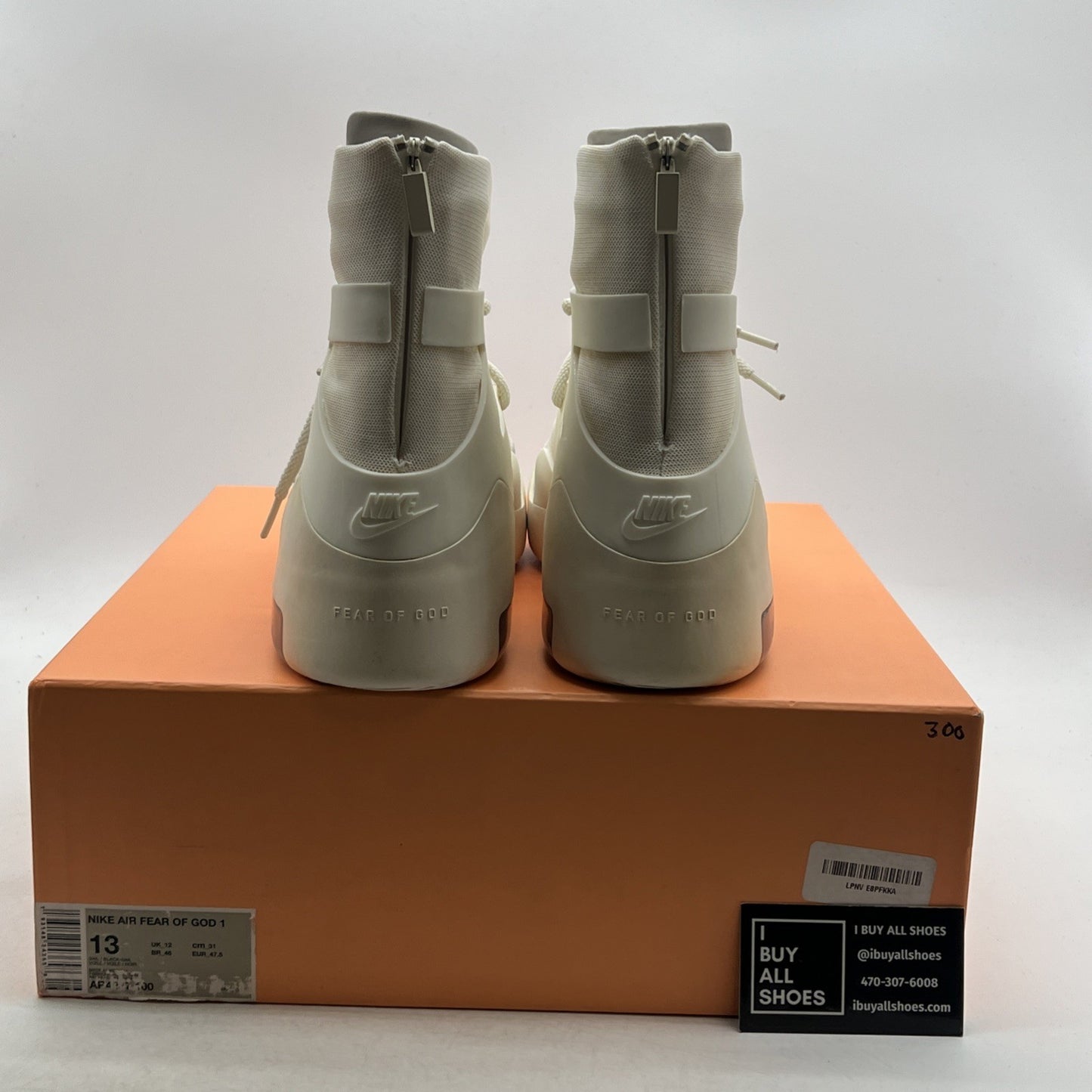 Size 13 - Nike Air Fear Of God 1 Sail (AR4237-100)