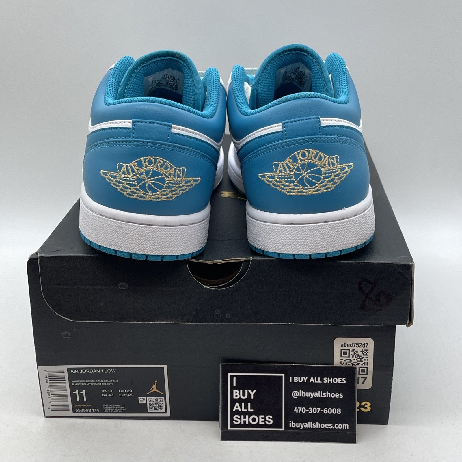 Size 11 - Air Jordan 1 Low Aquatone (553558-174)