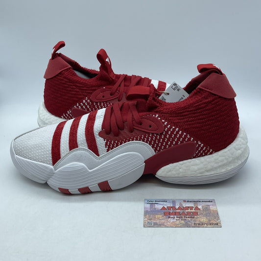 Size 13.5 - adidas Trae Young 2 Team Power Red White Suede Leather (H03845)