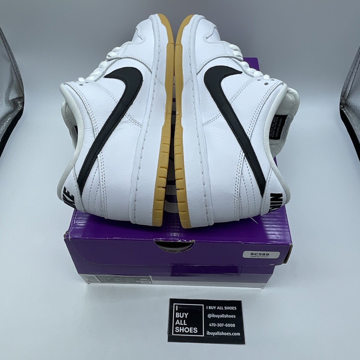 Size 10.5 - Nike SB Dunk Low White Gum Black Leather (CD2563-101)