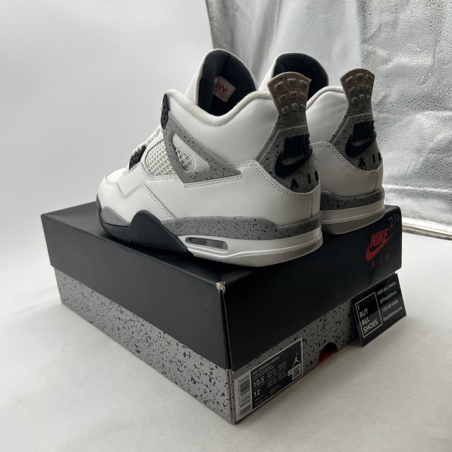 Size 10.5 - Air Jordan 4 Retro OG 2025 White Cement (FV5029-100)