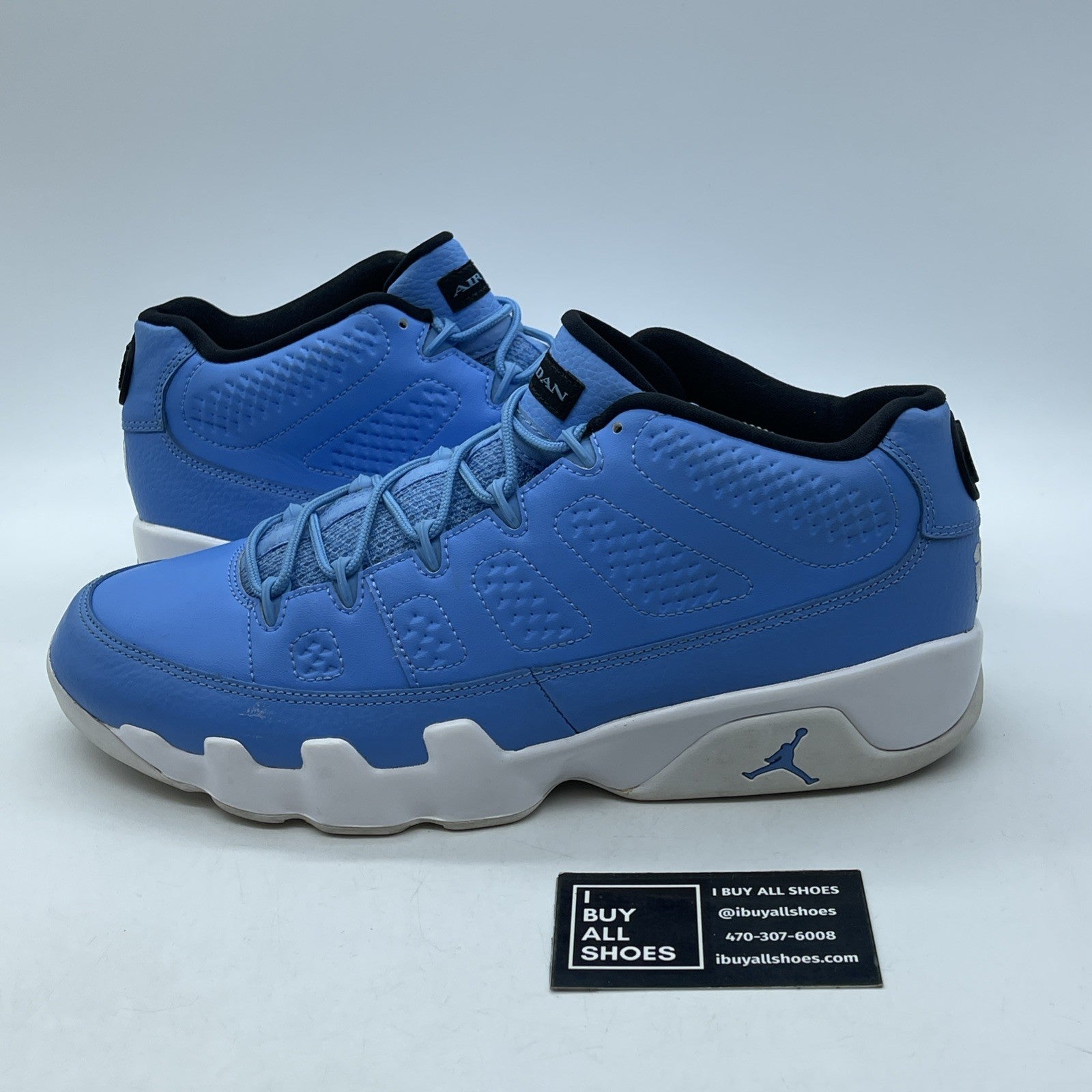 Size 11.5 - Air Jordan 9 Retro Low Pantone Blue Black Leather (832822-401)
