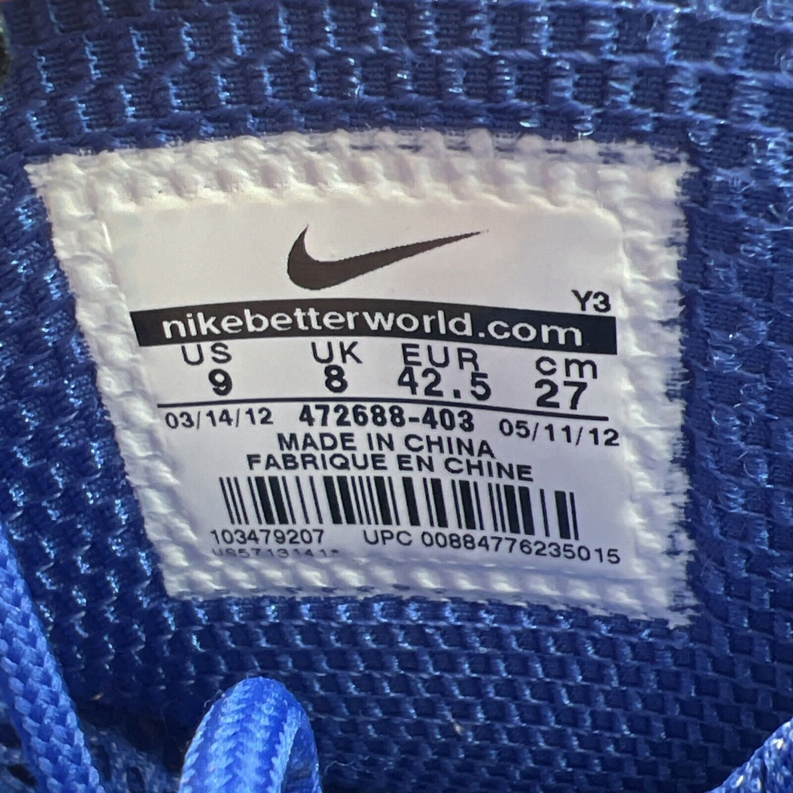 Size 9 - Nike Zoom Rookie Memphis Blues (472688-403)