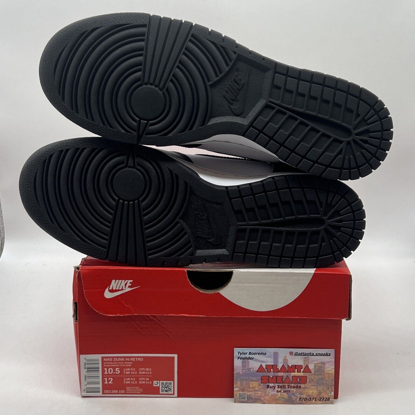 Size 10.5 - Nike Dunk High Black White Brand New Og All