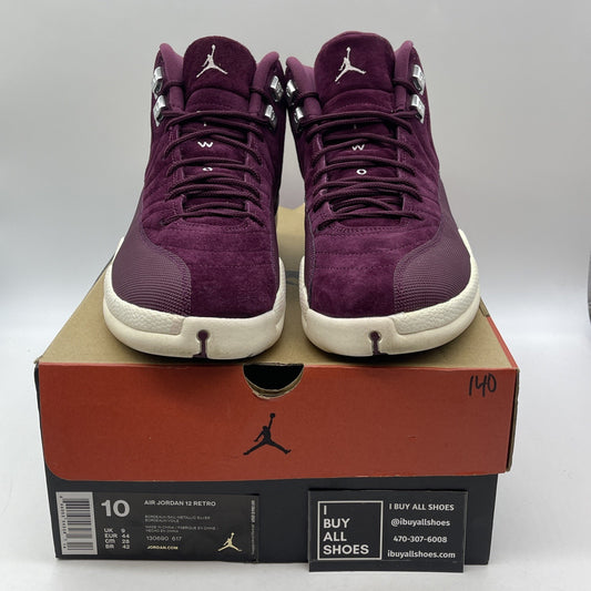 Size 10 - Air Jordan 12 Retro Bordeaux Purple Suede Leather (130690-617)