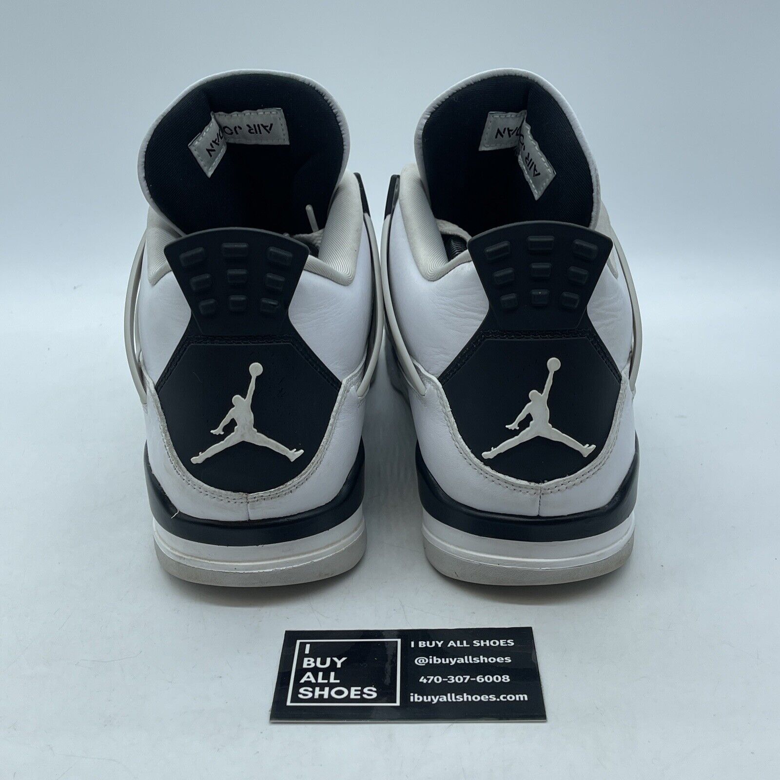 Size 10 - Jordan 4 Retro Mid Military Black White Suede Leather (DH6927-111)