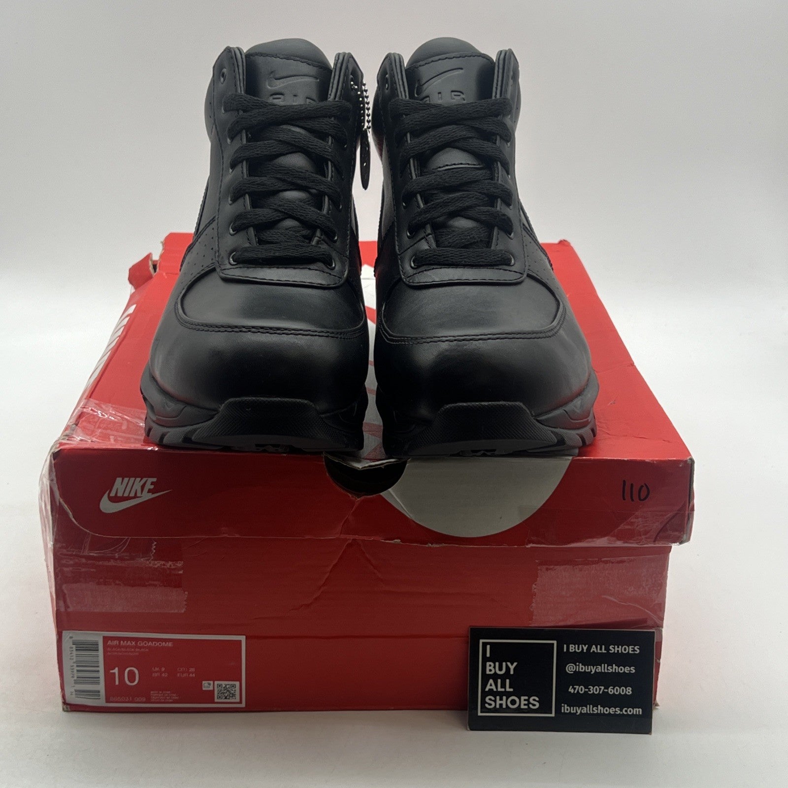 Size 10 - Nike Air Max Goadome ACG Triple Black 2016 (865031-009)