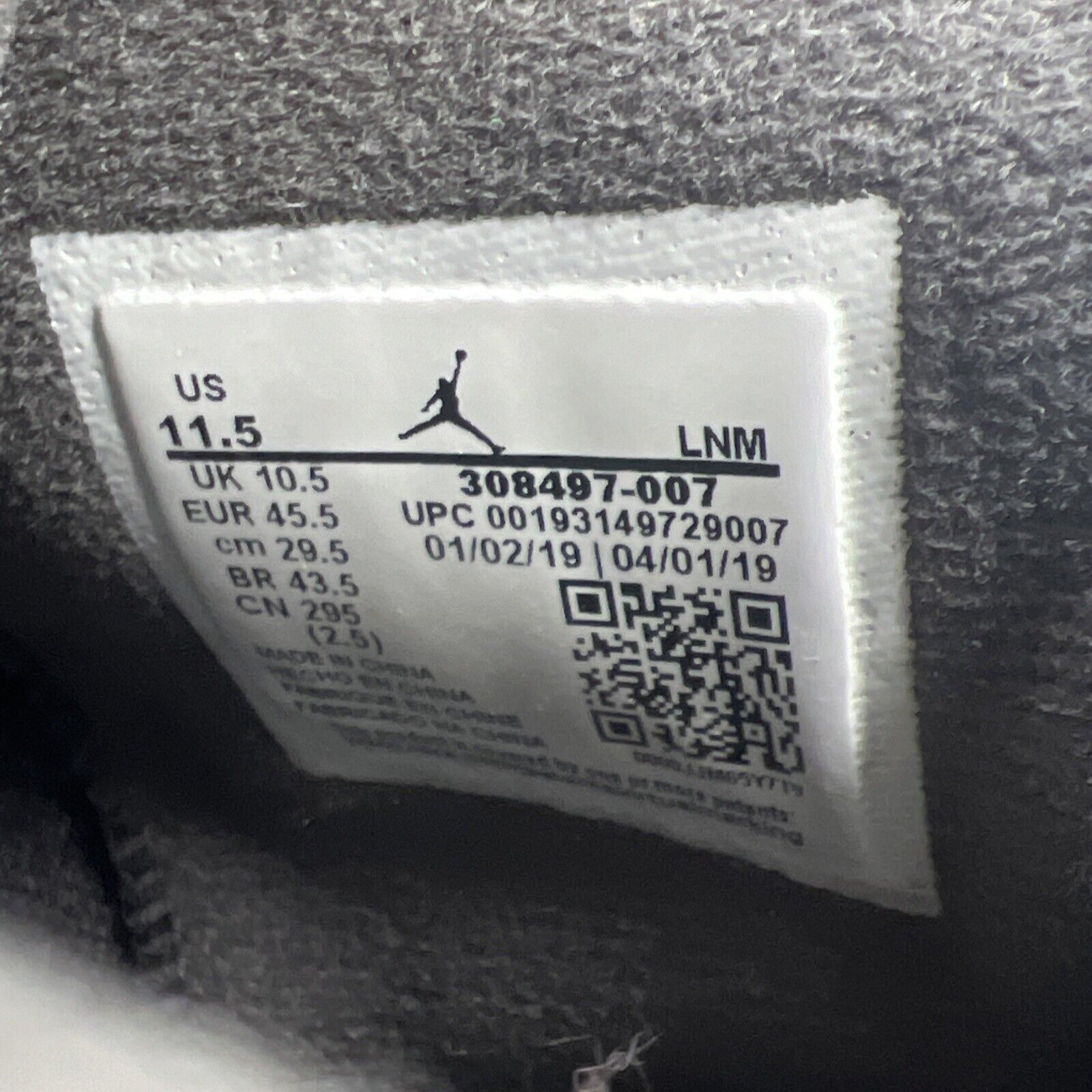 Size 11.5 - Jordan 4 Retro Low Cool Grey (308497-007)
