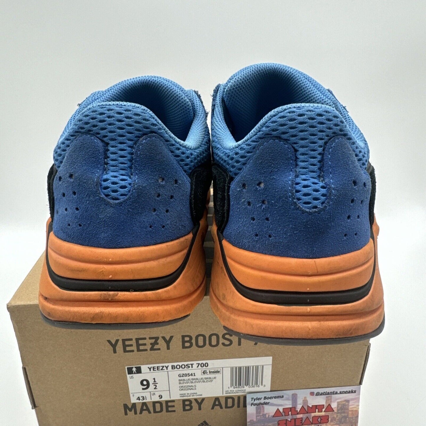 Size 9.5 - adidas Yeezy Boost 700 Bright Blue Orange Boost Image With Box OG All