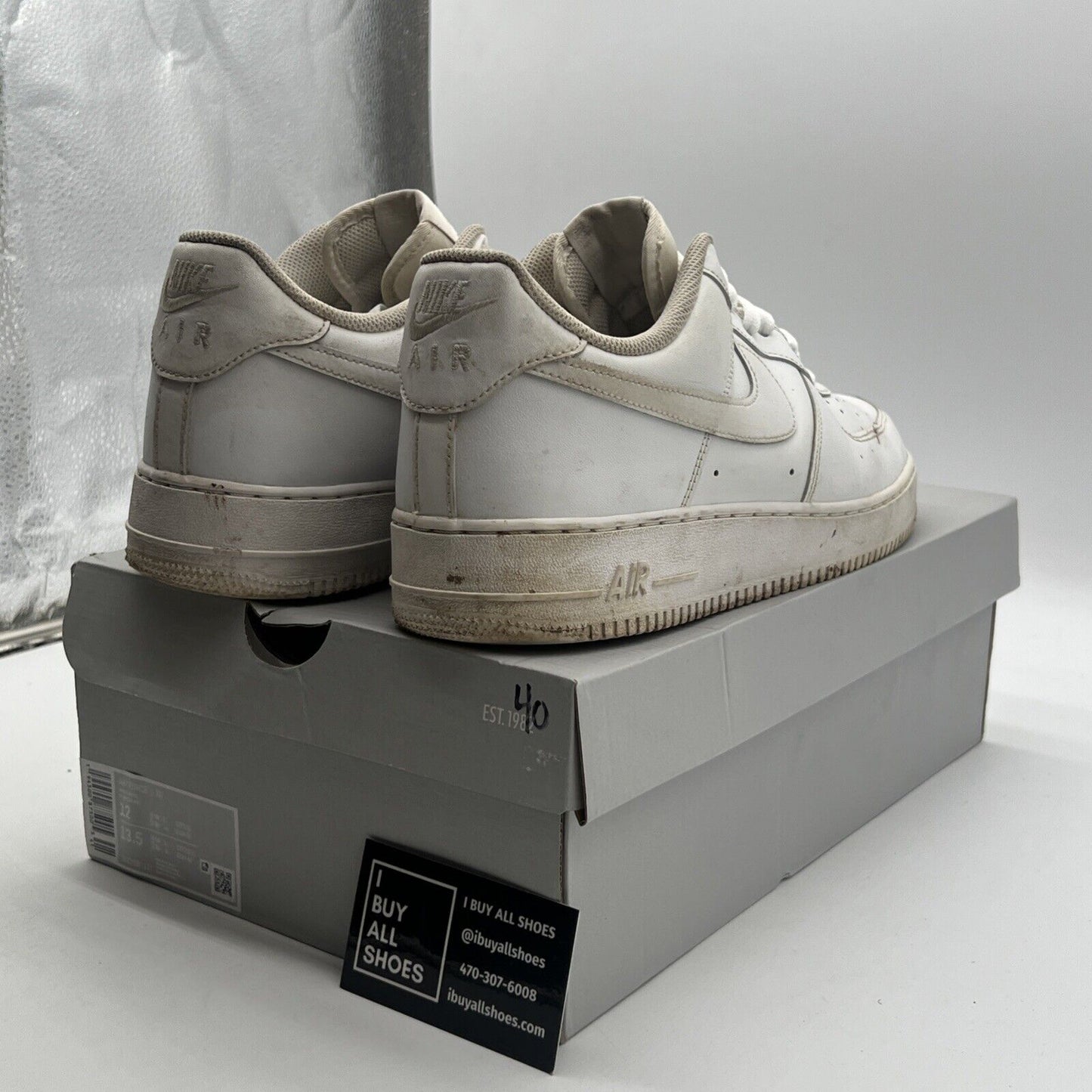 Size 12 - Nike Air Force 1 '07 Low Triple White (CW2288-111)