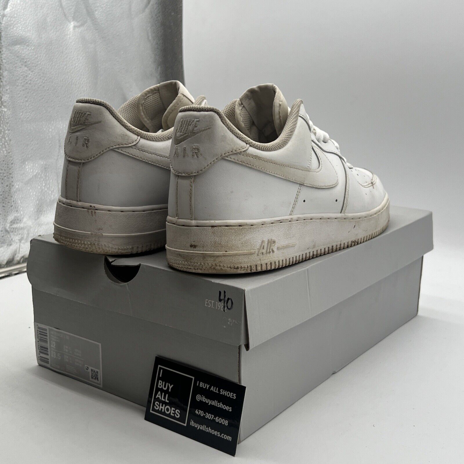 Size 12 - Nike Air Force 1 '07 Low Triple White (CW2288-111)