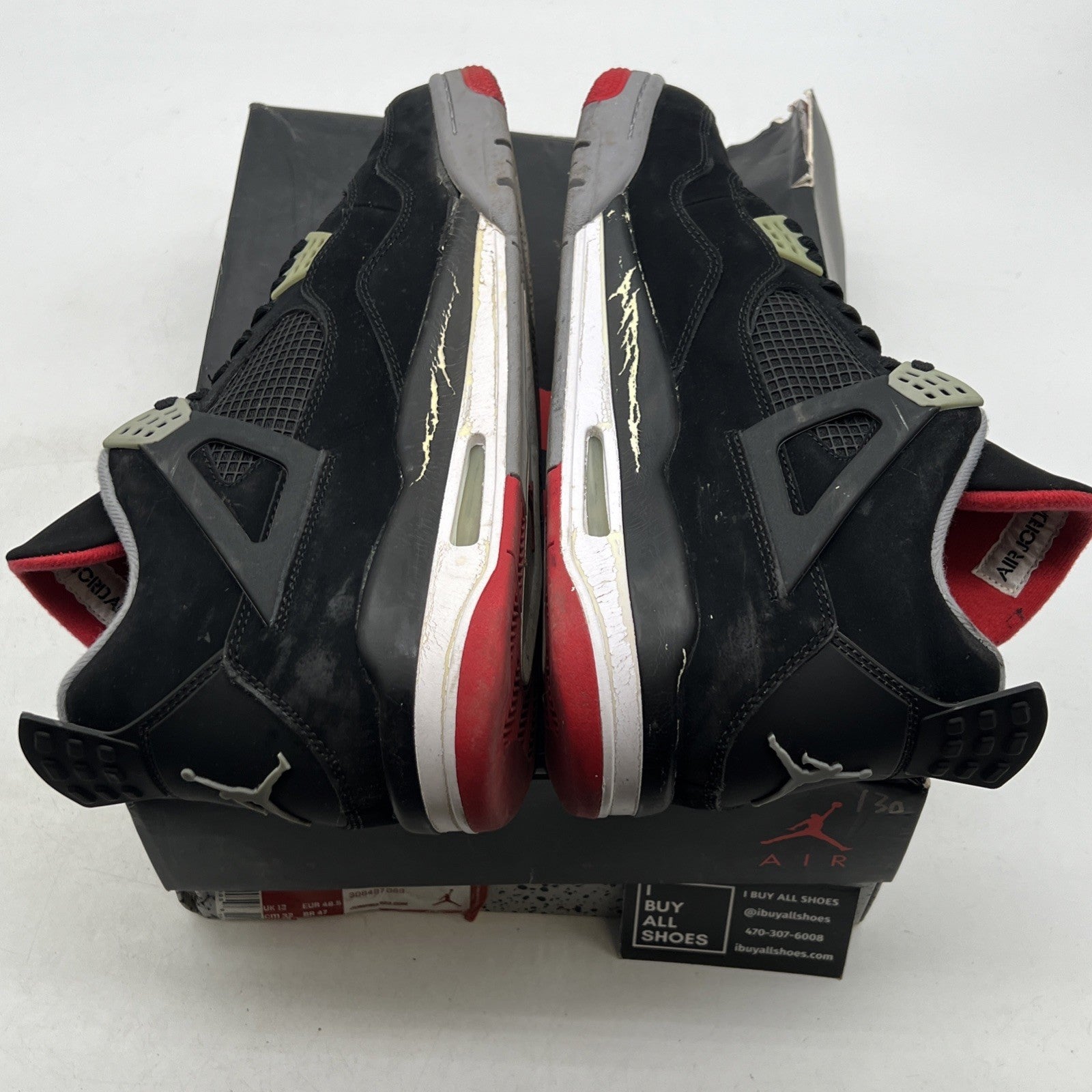Size 14 - Air Jordan 4 Retro bred release 2012 (308497-089)