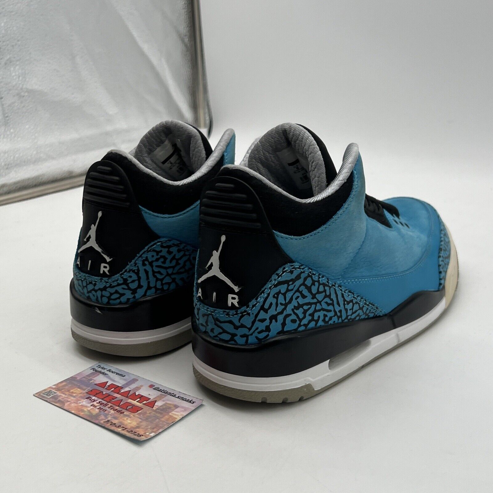 Size 8 - Air Jordan 3 Retro Powder Blue Black Suede White (136064-406)