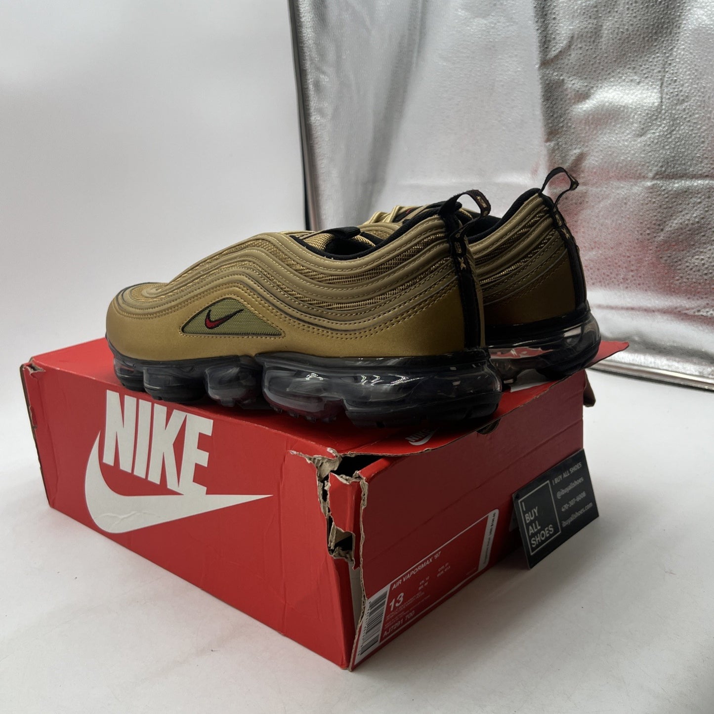 Size 13 - Nike Air Vapormax 97 Metallic Gold (AJ7291-700)