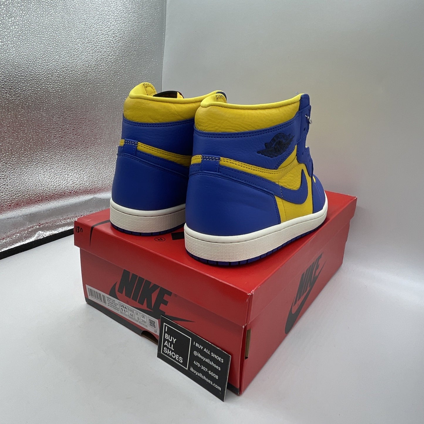 Size 11.5 - Air Jordan 1 High OG Reverse Laney 2023 Blue Yellow (FD2596-700)