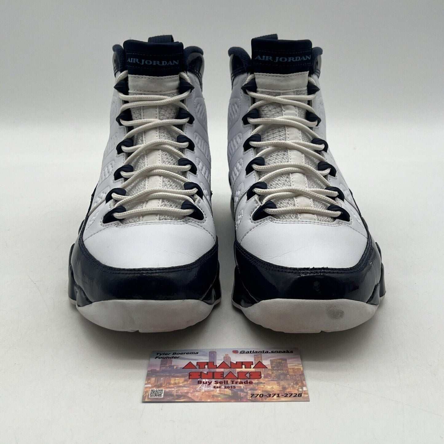 Size 9 - Air Jordan 9 Retro UNC White Navy (302370-145)