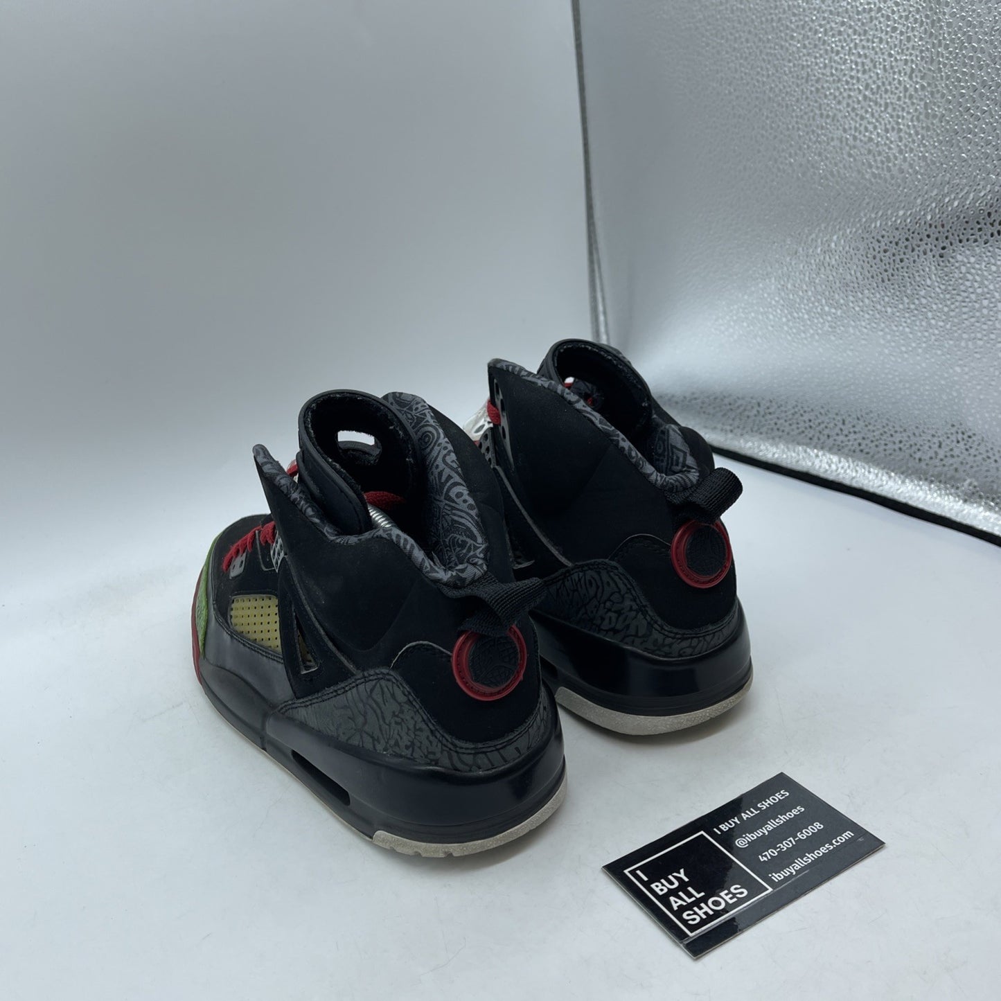 Size 9 - Jordan Spizike 2007 OG Black Grey  Red Suede Leather (315371-061)