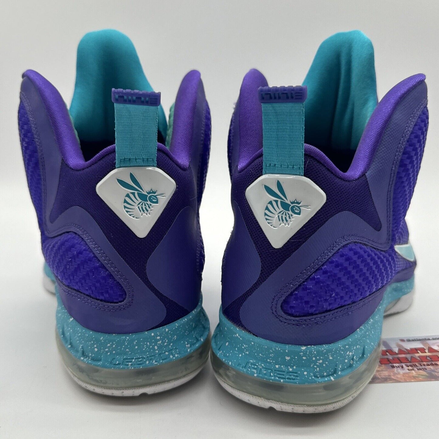 Size 13 - Nike LeBron 9 Summit Lake Hornets 2012 Purple Unc Blue Carbon Fiber