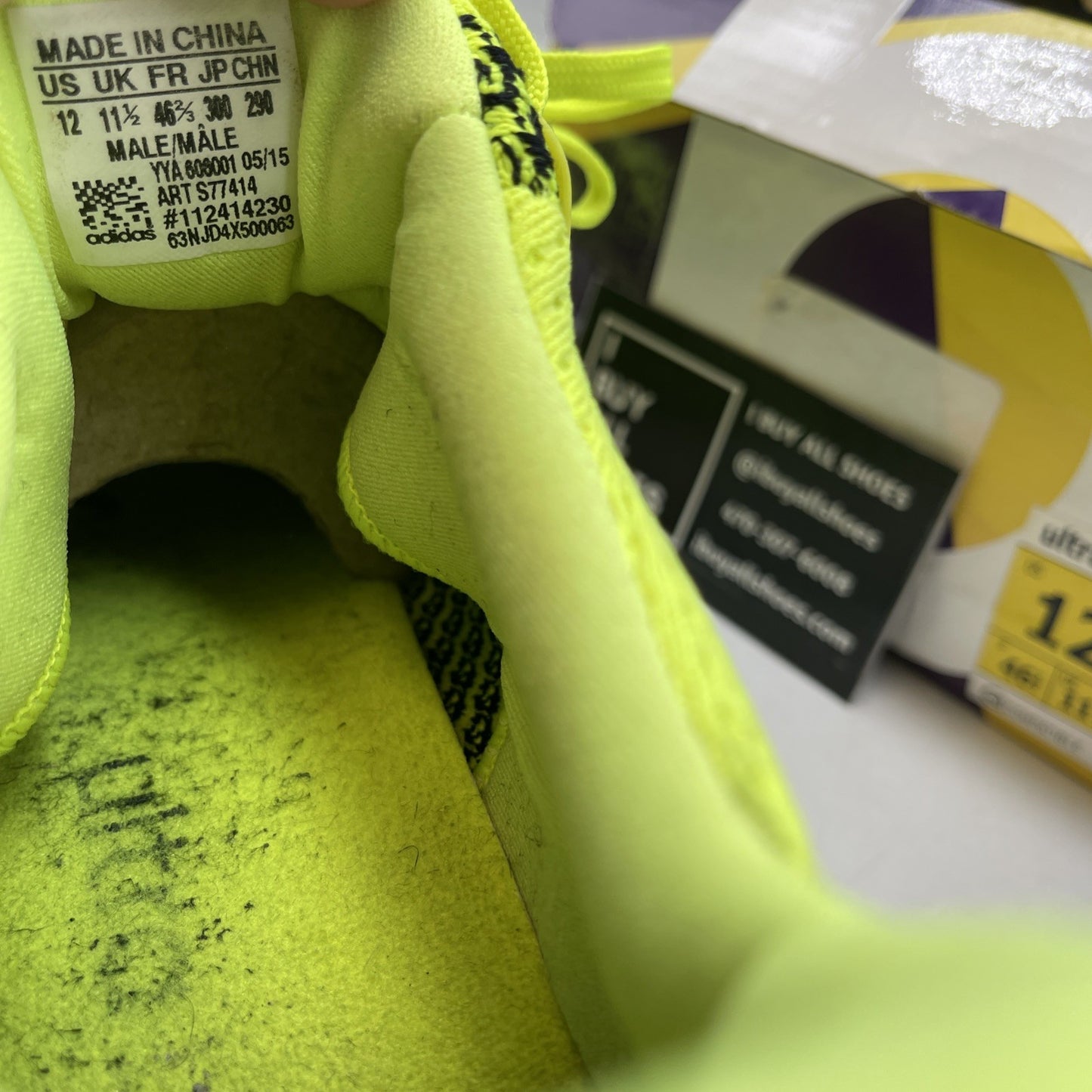 Size 12 - Adidas UltraBoost 1.0 Solar Yellow (S77414)