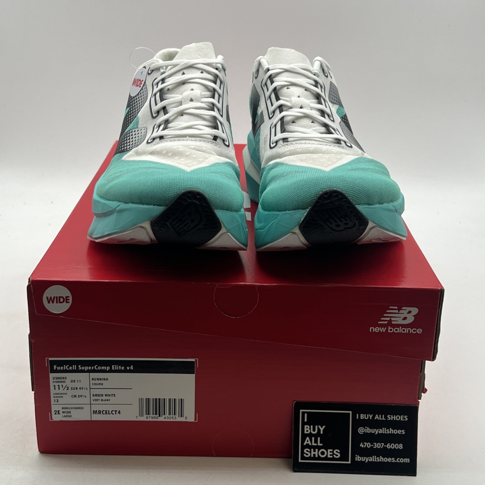Size 11.5 - New Balance FuelCell SuperComp Elite v4 Cyber Jade (MRCELCT4)