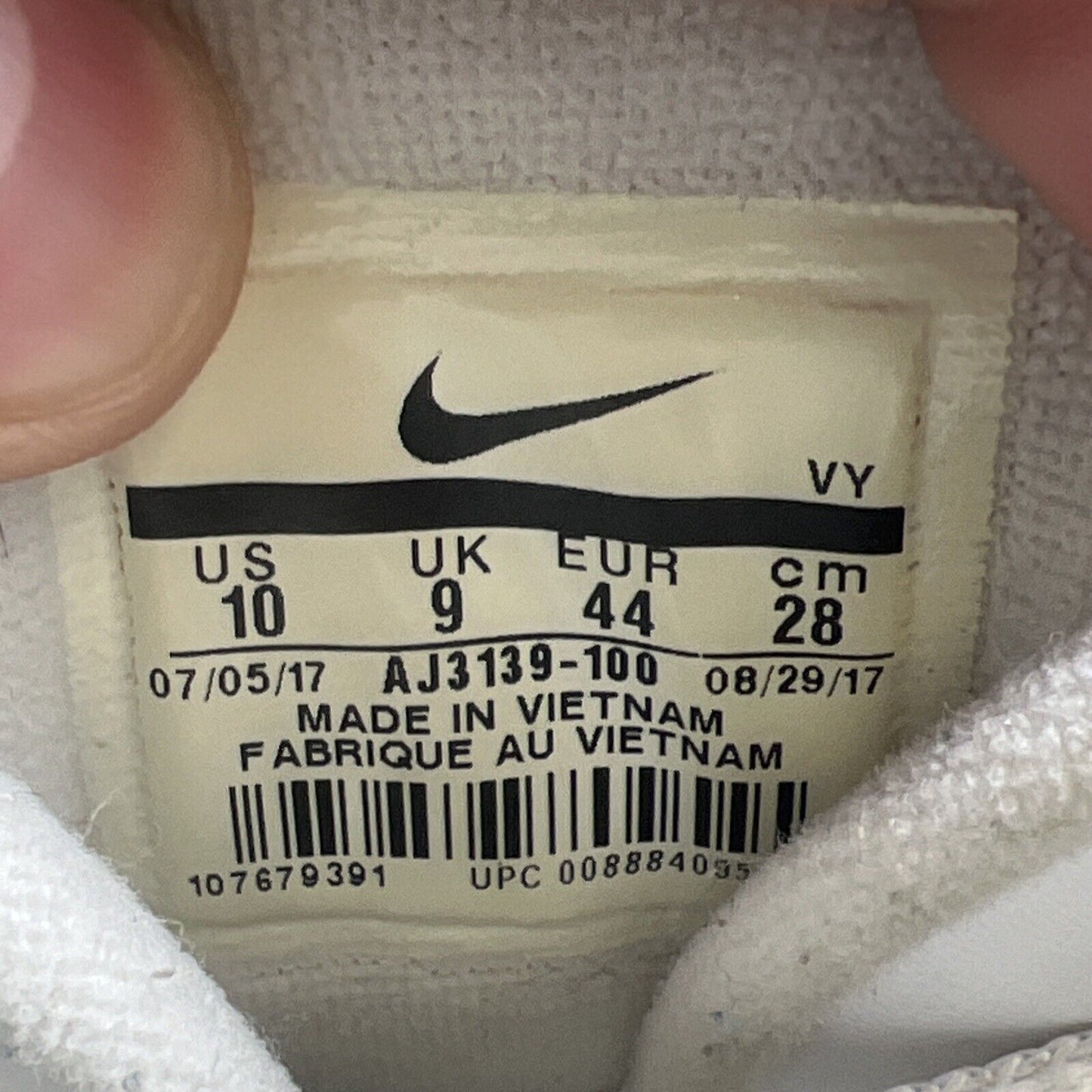 Size 10 - Nike Air More Uptempo QS Atlanta Green Gold White Leather (AJ3139-100)