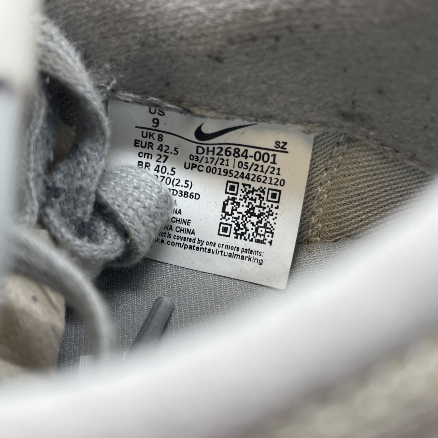 Size 9 - Nike LDV Waffle x Fragment Design x Sacai Gray Suede (DH2684-001)