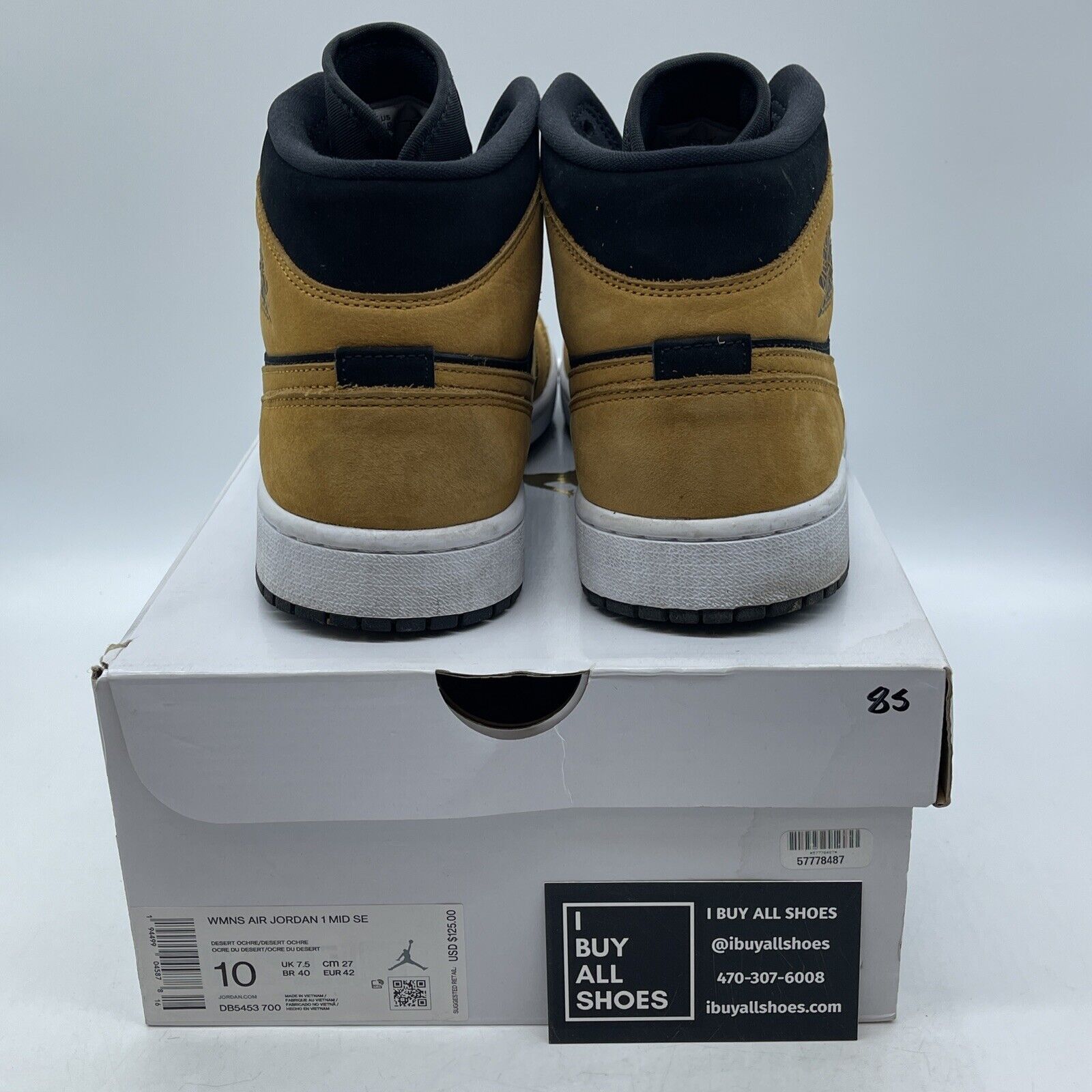 Size 10W- Air Jordan 1 SE Mid Desert Ochre Black Brown Suede (DB5453-700)