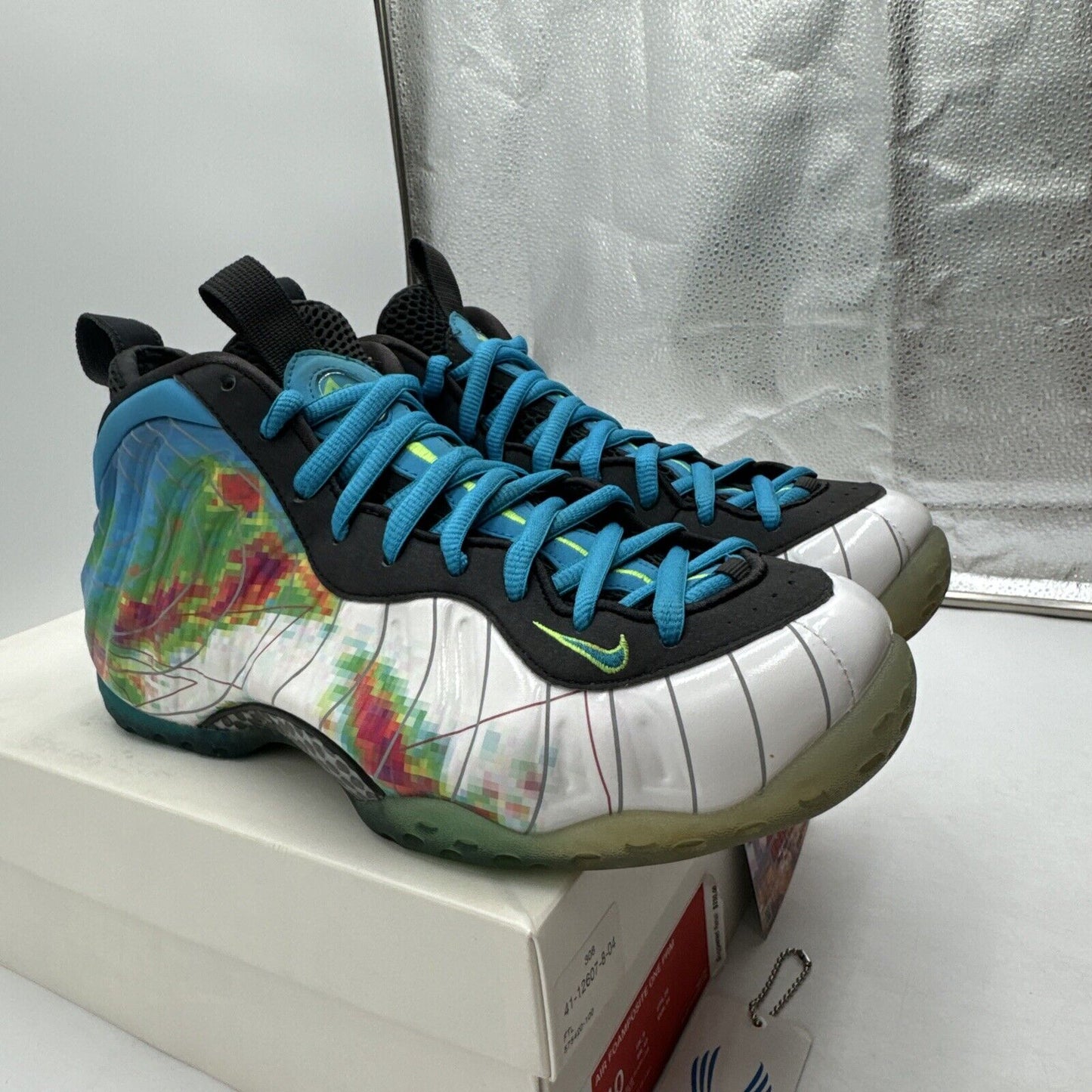 Size 10 - Nike Air Foamposite One Premium Weatherman 2013 Thermal Blue Icy White