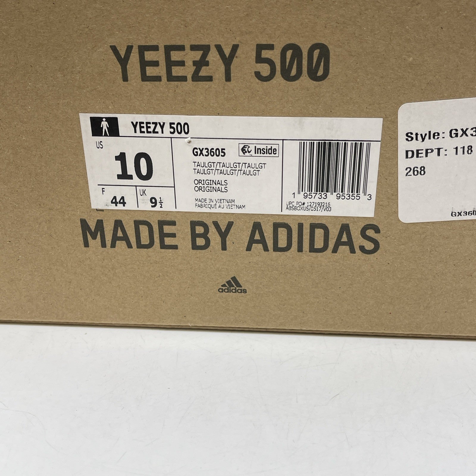Size 10 - adidas Yeezy 500 Taupe Light Suede Leather (GX3605)