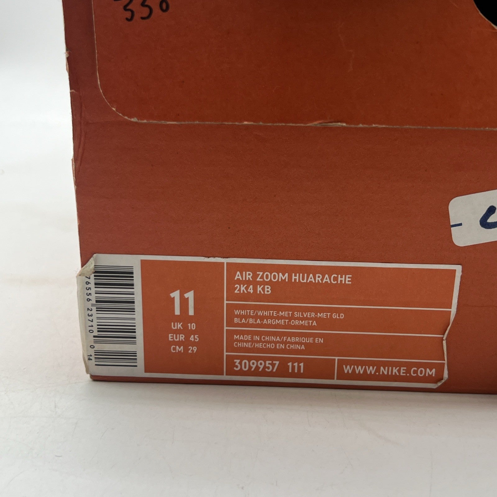 Size 11 - Nike Air Zoom Huarache 2K4 KB Kobe Laser (309957-111)
