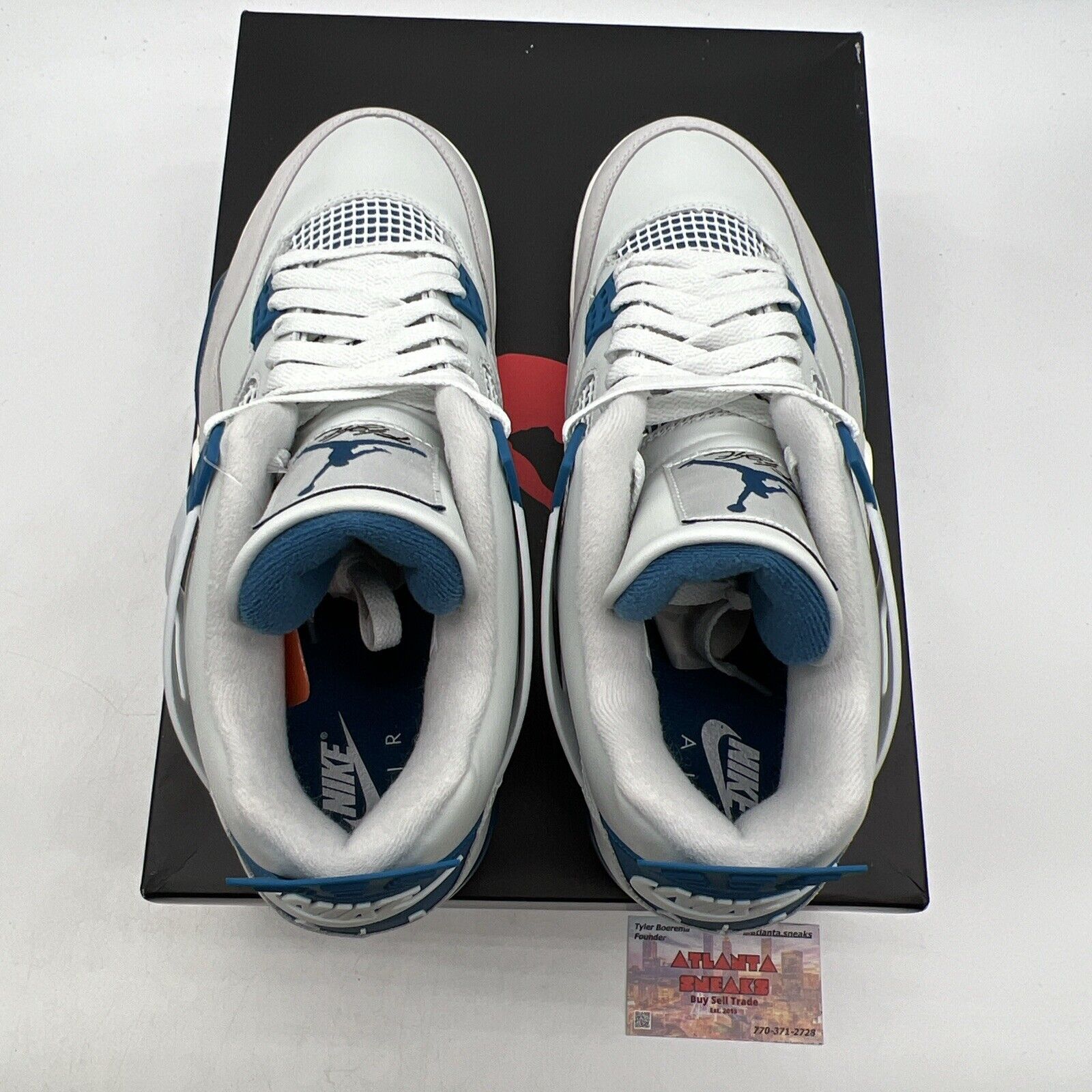 Size 11.5 - Air Jordan 4 Retro 2024 Military Blue White Leather  (FV5029-141)