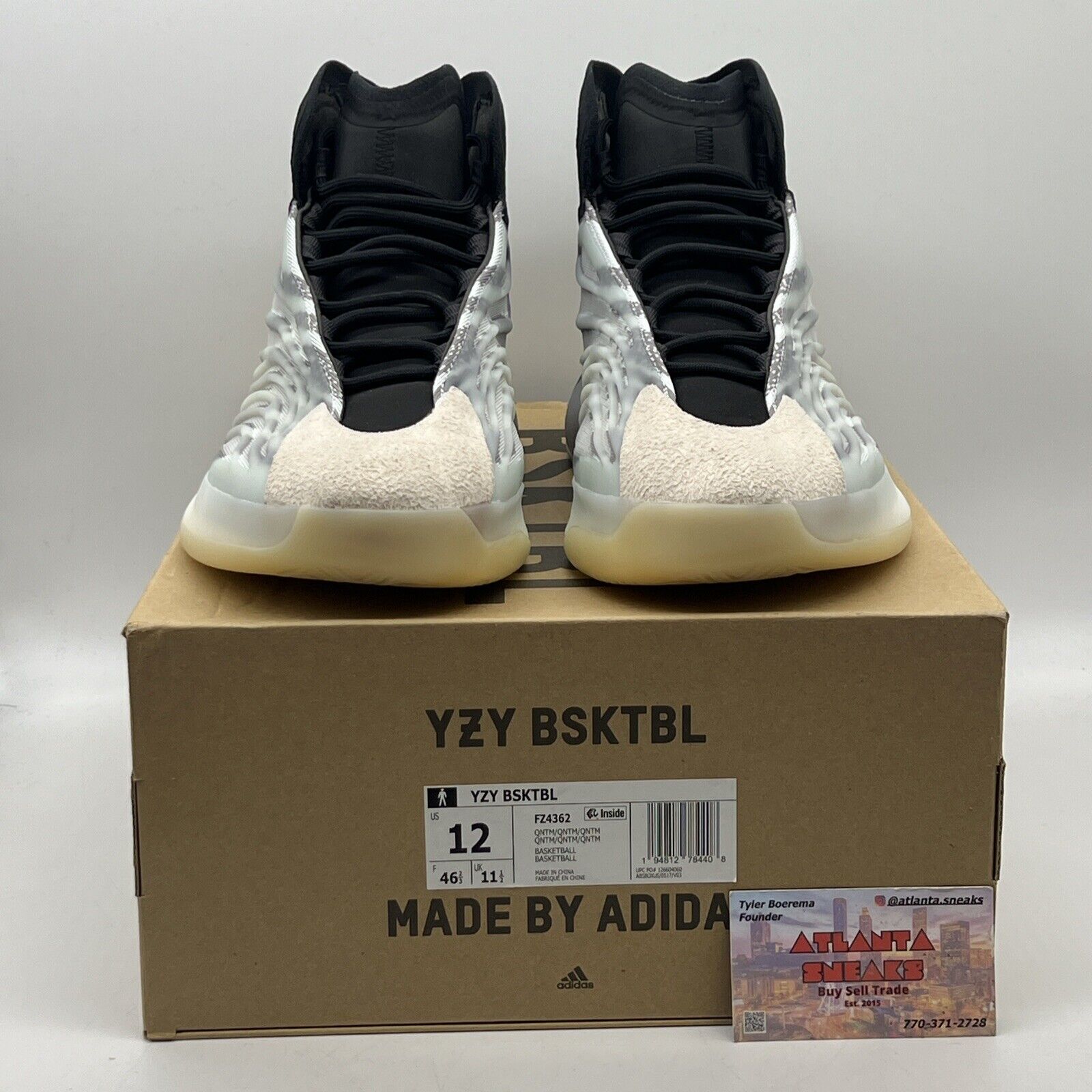 Size 12 - adidas Yeezy Basketball Quantum Black Suede (FZ4362)